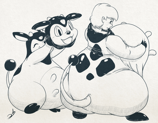 Inktober Day 23: The easy Miltank life is calling