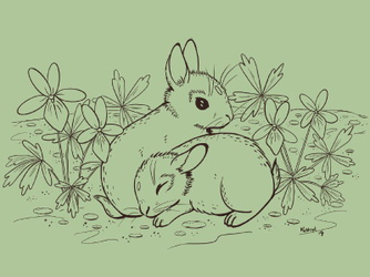 Bunnies and Violets