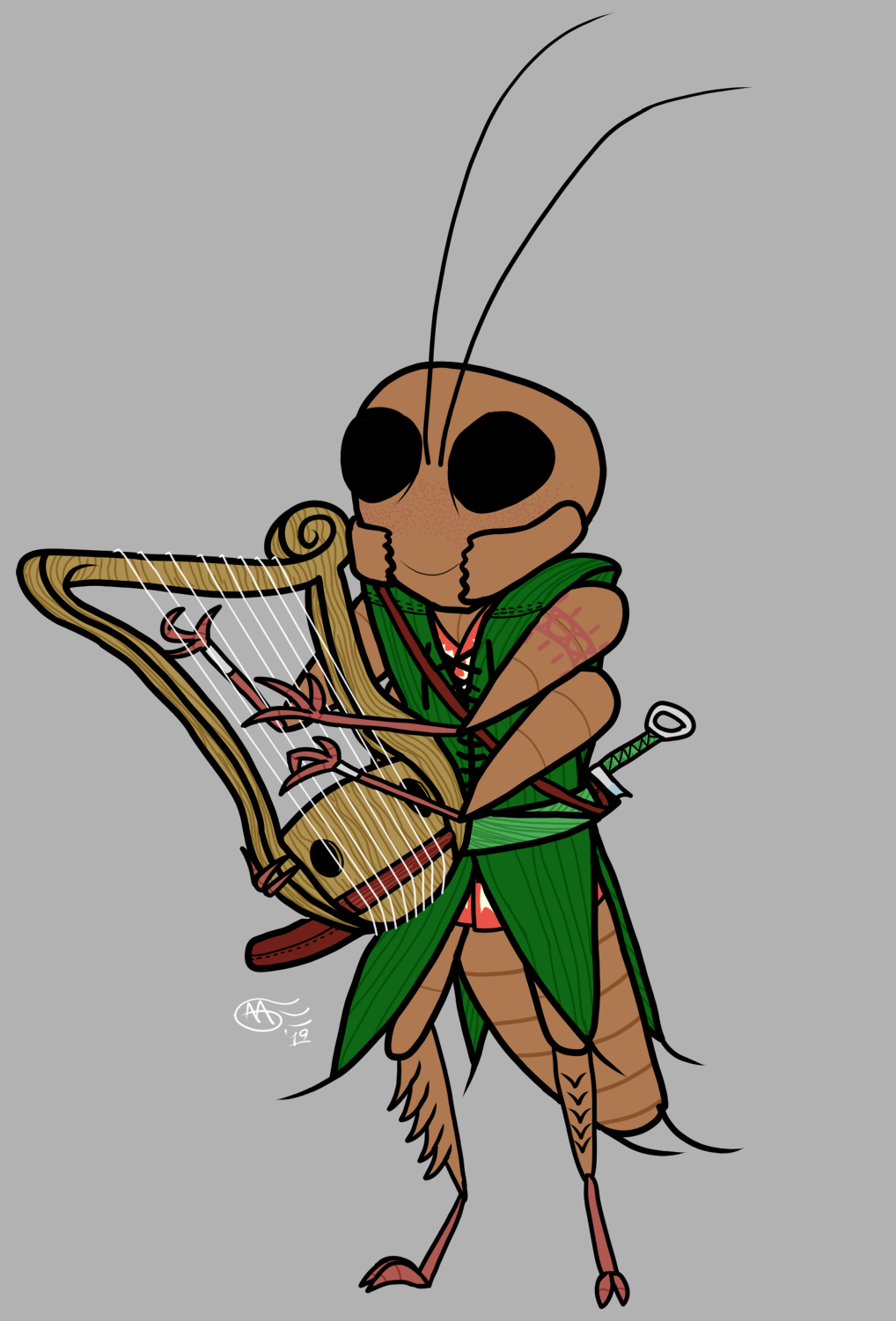 cricket with lyre