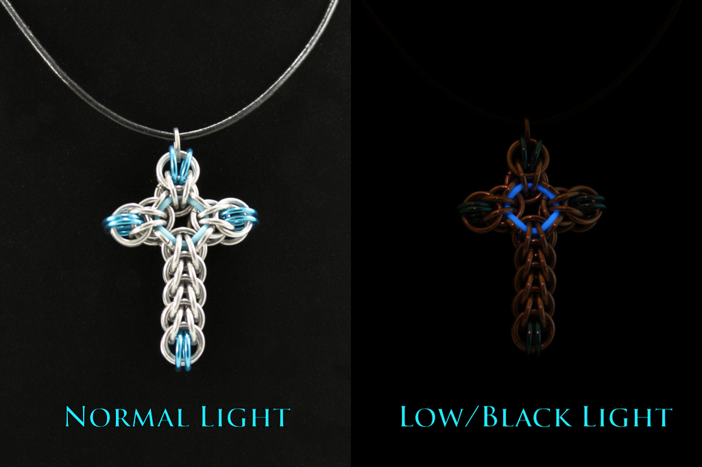 Full Persian Glow-in-the-Dark Cross Pendant