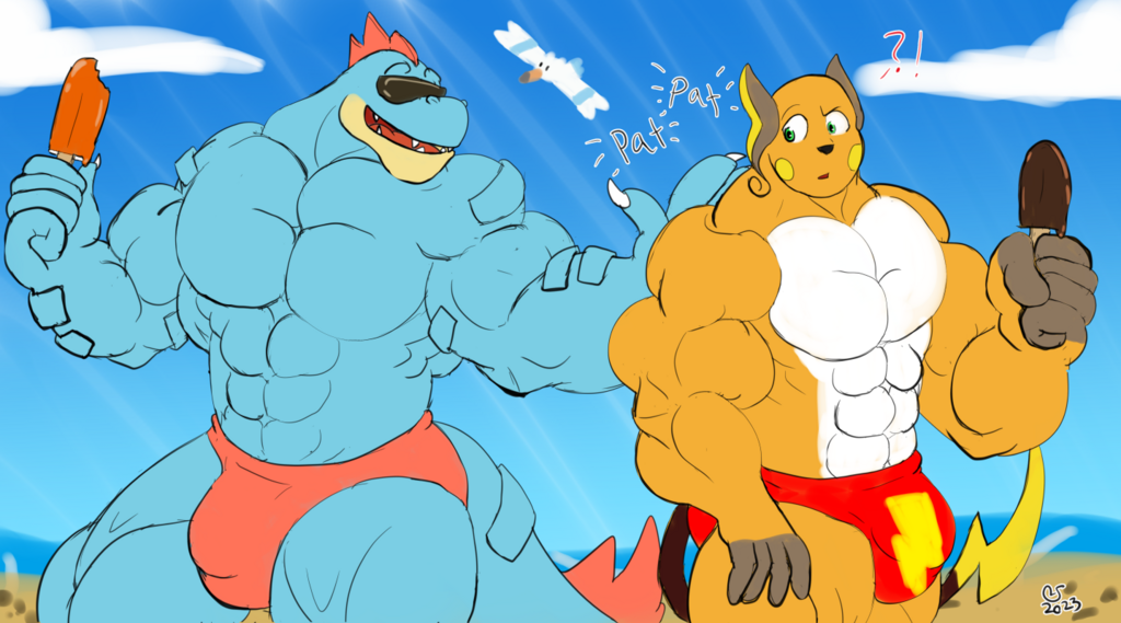 Sketchmission: Volt and Gate at the Beach
