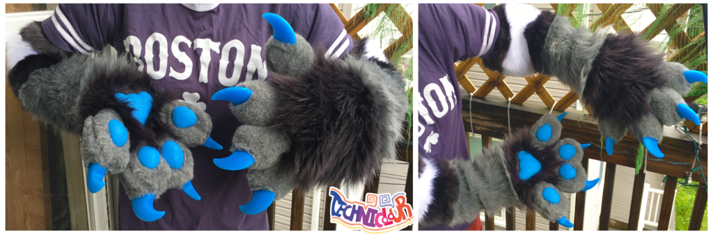 Vadyn Fursuit Armsleeves and Handpaws