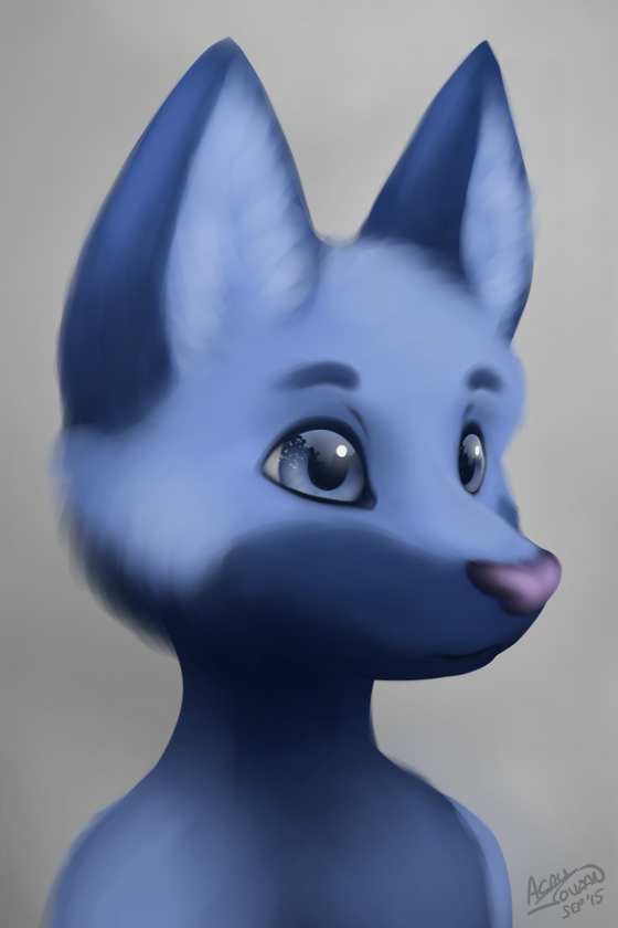 Blue Fox Portrait