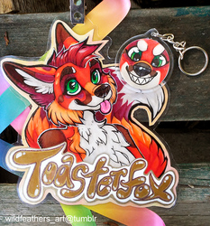 Toaster Fox Badge and Keychain