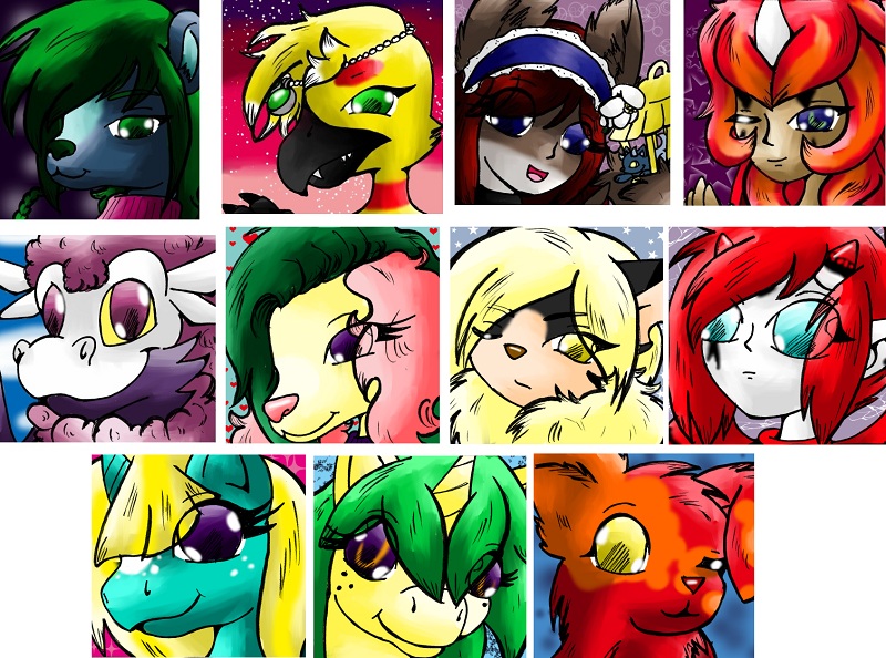 my adopted characters icon set