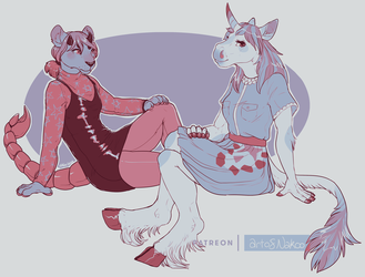 Commission example Molly & Allena