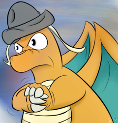 Angry Dragonite with a hat.
