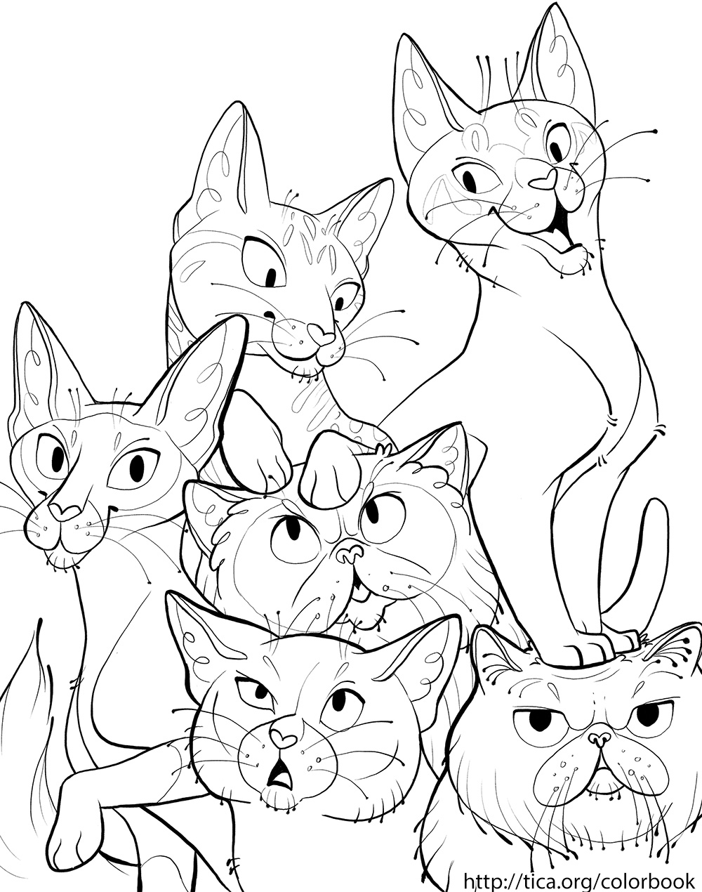 TICA Cat Coloring Book Page 6
