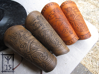 Norse Wolf Bracers