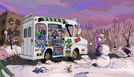 The lonliest ice cream truck