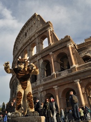 Roaring at the Colosseum!