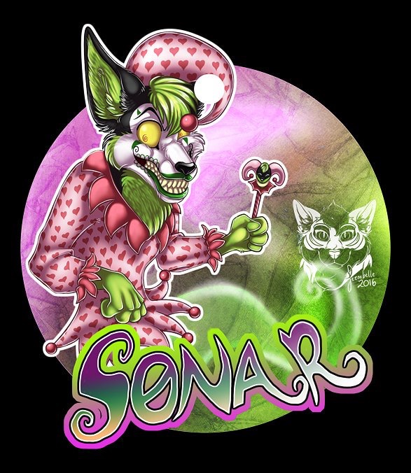 Jester Carnival Of The Night Badge - By Jezzabelle