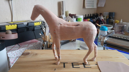Horse sculpture in progress
