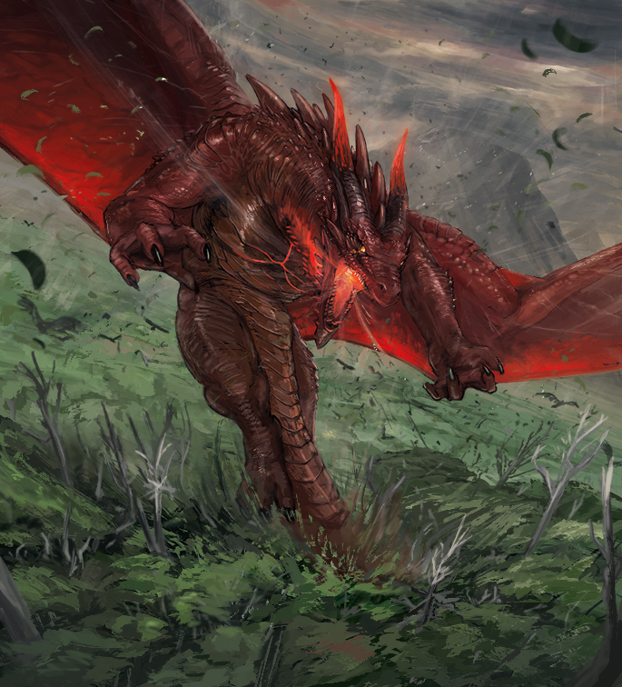 Red dragon (Glimpse of Luna card illustration)