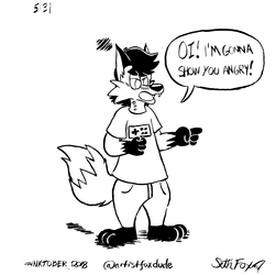 Inktober '18: Angry Australian Fox (05/31)