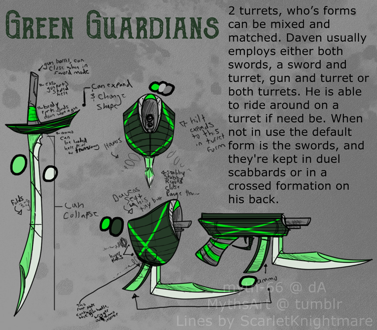 RWBY weapon - Daven Colby, Green Guardians 