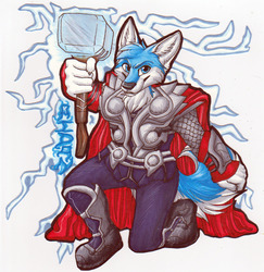 Fullbody badge - Aidan as Thor
