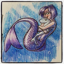 Violet and Gobby (Mermaid & pet Shark)