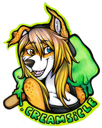 Creamsicle Badge (Commission)