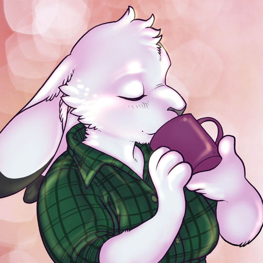 Enjoying a Cup of Tea (by Floe)