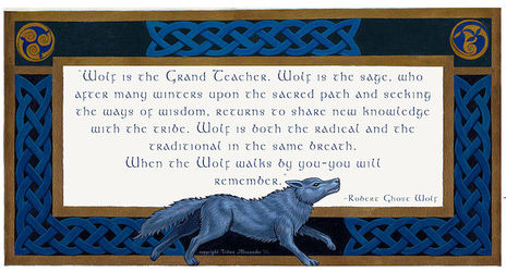 Celtic Wolf with Quote