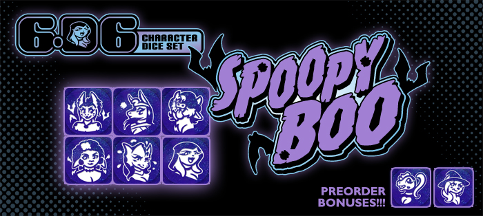 New 6-D6 set: Spoopy Boo