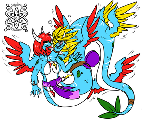 Ija The Sober & Iva The Drunk +Flatcolored Commission +