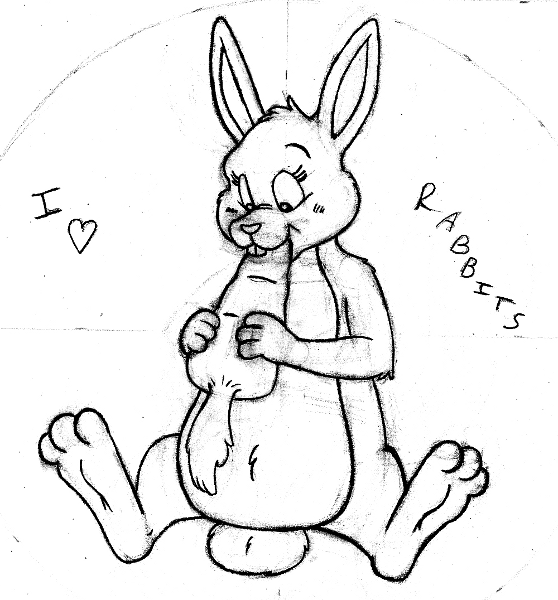 I Heart Rabbits WIP sketch