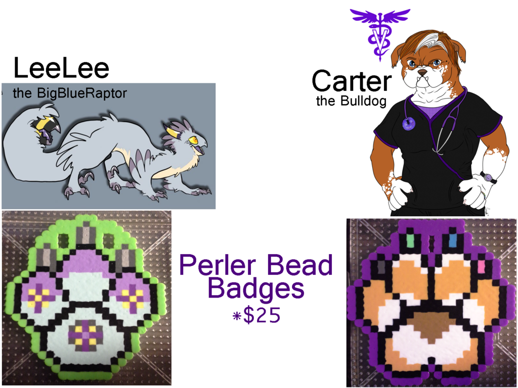 Perler Badges Commissions