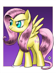 COMMISSION: Fluttershy Puts Her Hoof Down