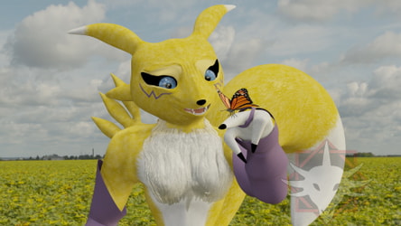 Renamon with butterfly