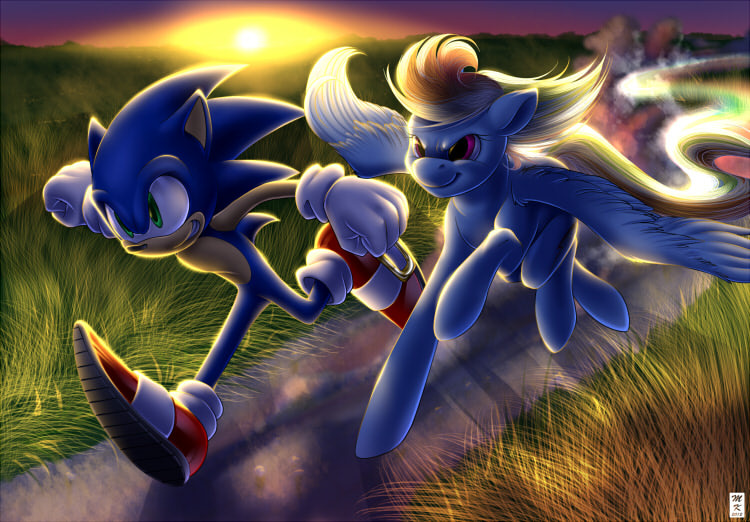 Sonic vs Rainbow Dash