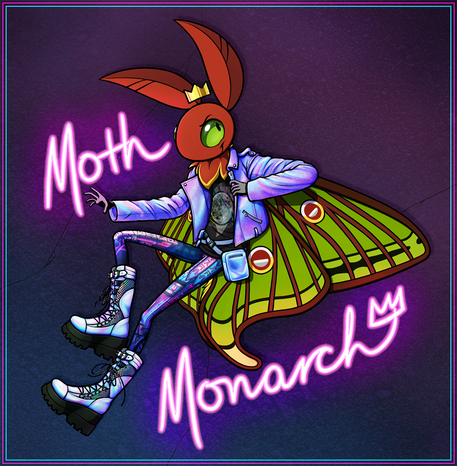 Iridescent Outift Moth Monarch (Badge)