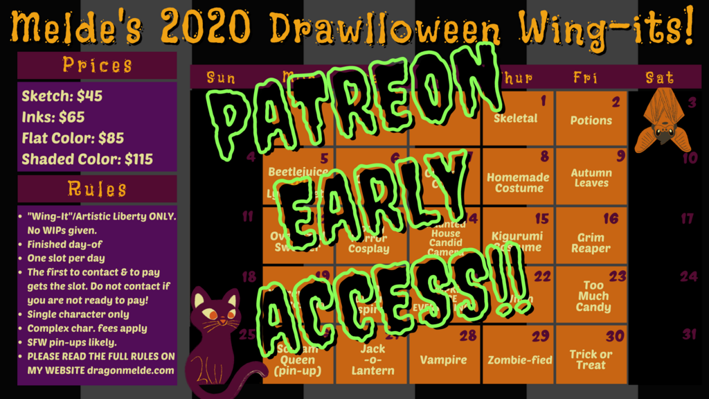 Drawlloween Patreon Early Access!