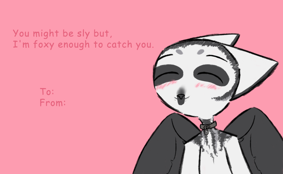 Raven YCH - Cheesy Valentines Day Card