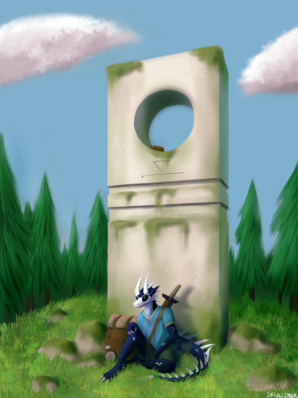 Resting by the Monolith