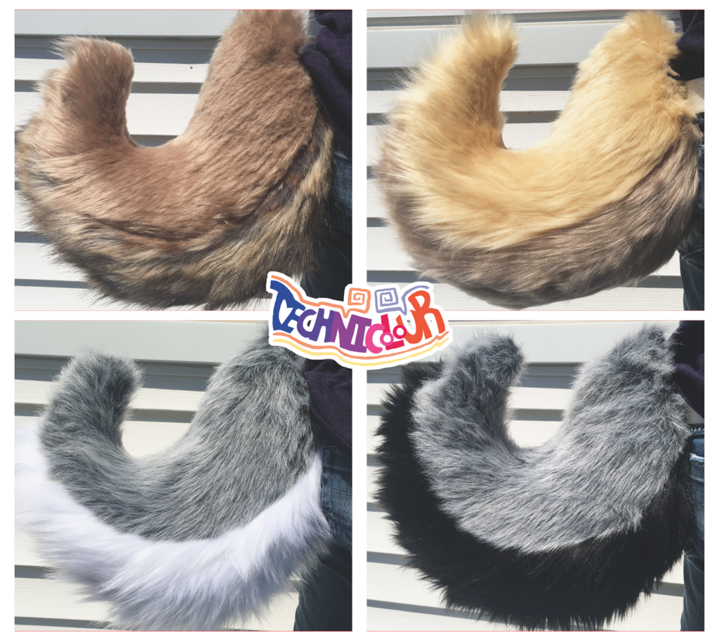 (FOR SALE) Curled Natural Color Fursuit Tails