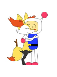 White Bomber and Braixen Hugging (Improved)