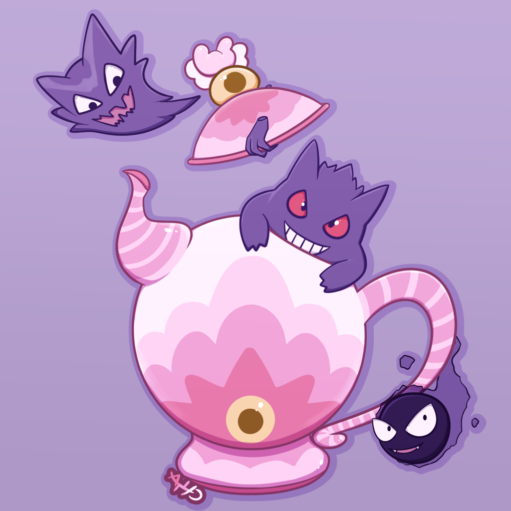 Gengar's Teapot Mischief - Pokémon Fanart (With Speedpaint!)