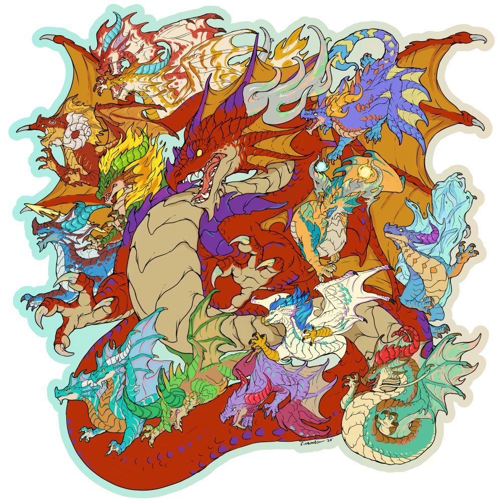 2021 Zodiac Dragons Special Vinyl Sticker Reward
