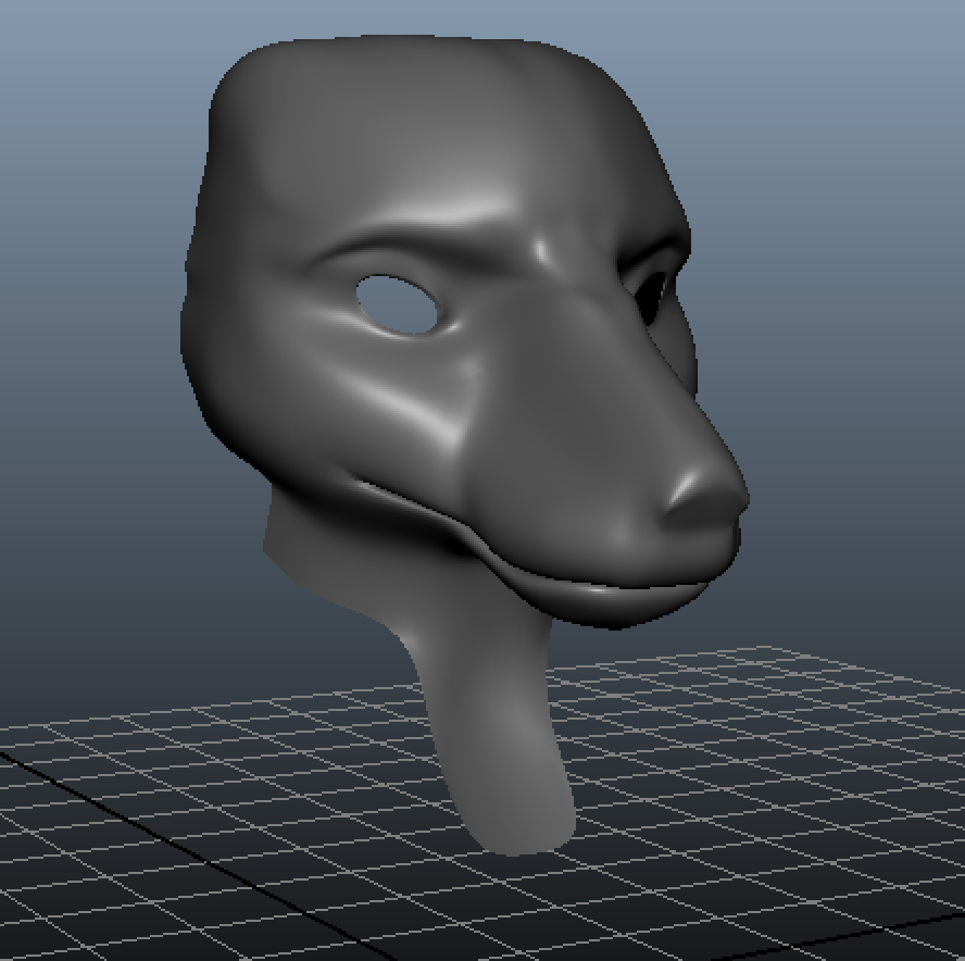 3D Wolf Head WIP 