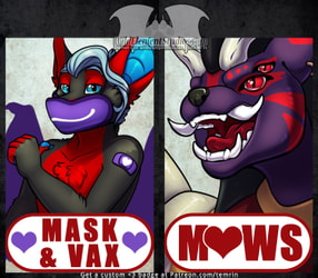 Maws & Mask/Vax Badge