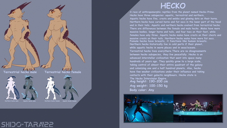 Hecko species reference sheet