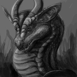 Dragon, 2 horns and 2 ears