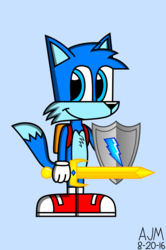 Hyper with his Sword and Shield