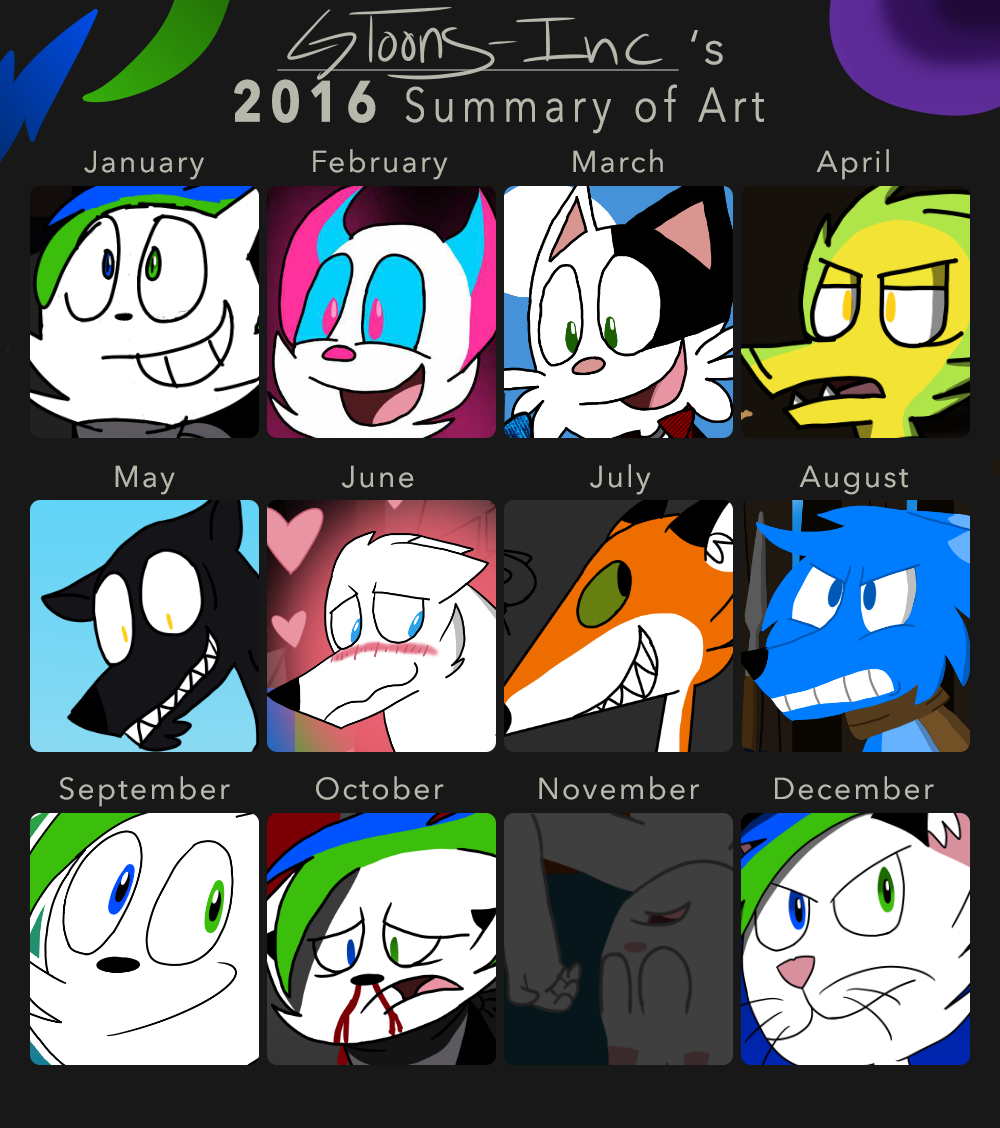 GToons-Inc's Art Summary of 2016