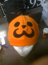 Orange Pumpkin Kitty Hat
