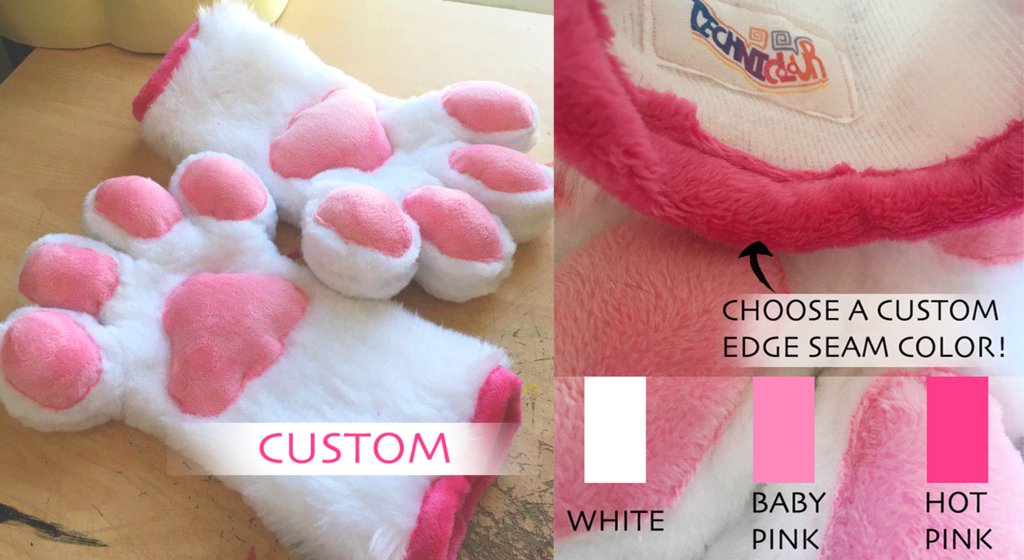 MADE TO ORDER White Handpaws With Pink Pawpads