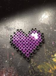 purple heart perler