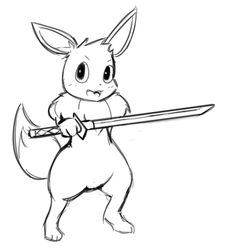 Eevee with a Sword
